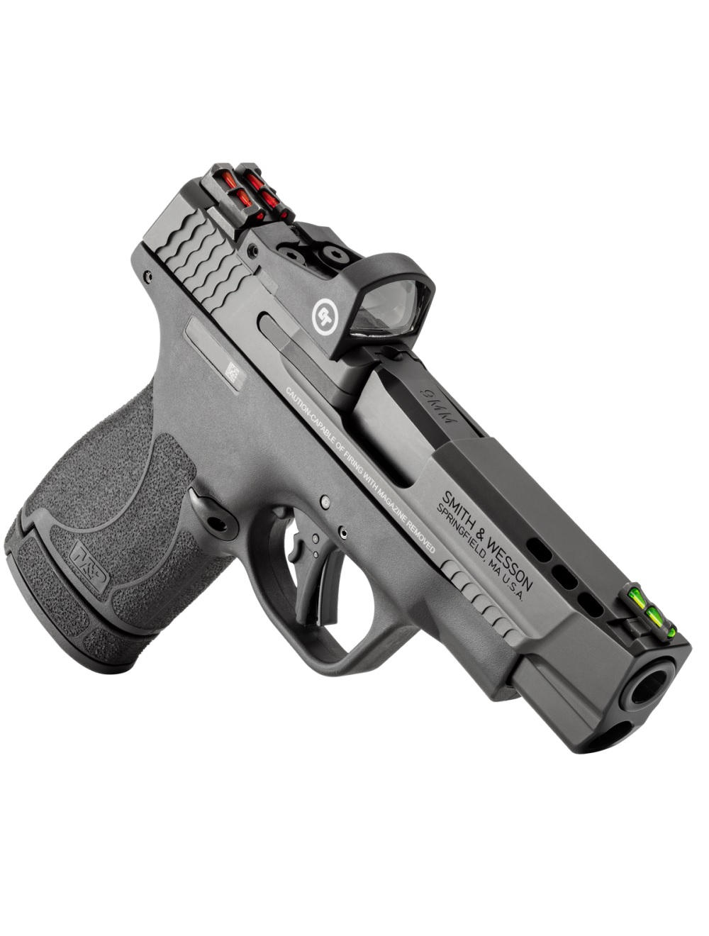 Smith & Wesson Performance Center M&P9 Shield Plus Pistol With Crimson Trace Red Dot 4,.